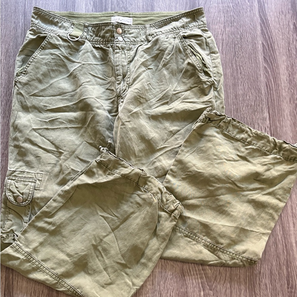 Anthropologie Olive Green Cargo Pants